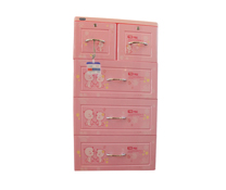 Tủ nhựa Tabi Duy Tân màu hồng 4 tầng cho bé gái