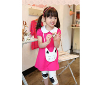 Bộ áo hồng quần legging in hình chú mèo