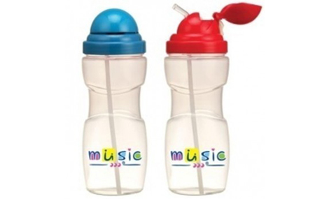 Bình uống Music nắp bật tròn eo thon 650ml