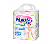 Bỉm quần Merries size L-44 miếng cho bé 9 - 14kg giá rẻ
