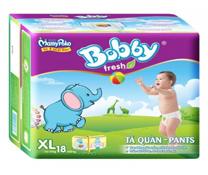 Bỉm quần Bobby Pants size XL-18 miếng cho bé 12-17kg siêu thấm hút