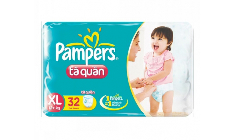 Bỉm quần Pampers size XL - 32 miếng (cho bé trên 13kg)