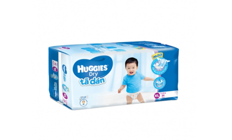 Bỉm dán Huggies Dry Super Jumbo size M - 74 miếng (cho bé 5 - 10kg)