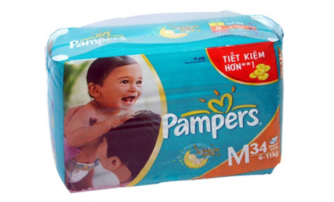 Bỉm dán Pampers size M - 34 miếng (cho bé 6 - 11kg)