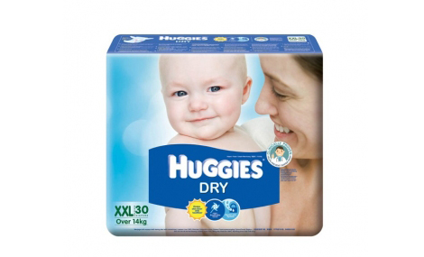 Bỉm dán Huggies Dry Jumbo size XXL - 30 miếng (cho bé trên 14kg)