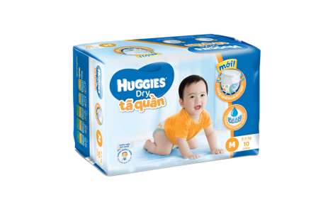 Bỉm quần Huggies Dry Pants Regular size M - 10 miếng (cho bé 5 - 10kg)