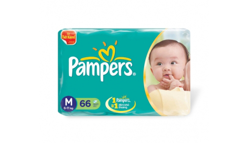 Bỉm dán Pampers Jumbo size M - 66 miếng (cho bé 6 - 11kg)